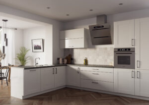 Denver - High Gloss White Grey