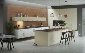 Mersey - Super Matt Mussel & Super Matt Frost White - Kitchen Facelift Gallery