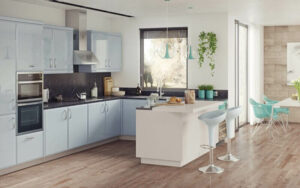 Milano - High Gloss Denim & Super Matt Cashmere 01 - Kitchen Facelift Gallery