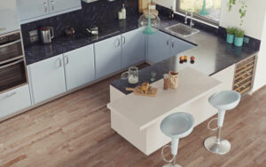 Milano - High Gloss Denim & Super Matt Cashmere 02 - Kitchen Facelift Gallery
