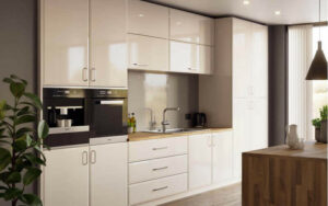Verona - High Gloss Sand Beige - Kitchen Facelift Gallery