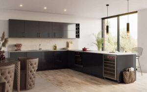 Vienna - High Gloss Anthracite - Kitchen Facelift Gallery